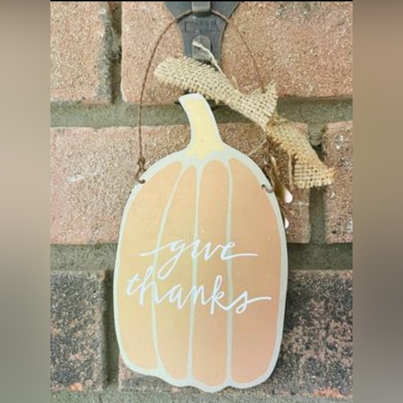 *Blessings Holiday Metal Pumpkin Ornaments Set of 2 - Picture 7 of 10